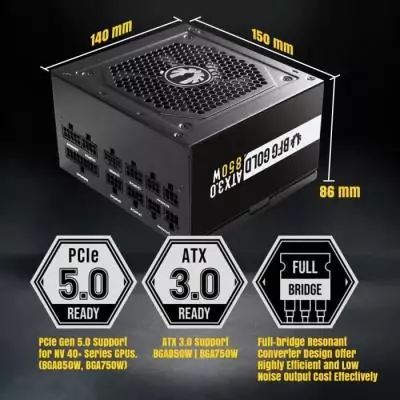 Alimentation PC 850W BitFenix BFG Gold 80+ Gold - Performances ATX 3.0
