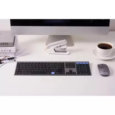 Ensemble Clavier souris sans fil - BLUESTORK - AZERTY - Métal - Silencieux - Touches ciseaux Ensemble Clavier souris sans fil - BLUESTORK - AZERTY - Métal - Silencieux - Touches ciseaux