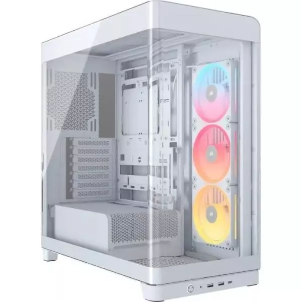 Boitier PC - CORSAIR - FRAME 4500X LX-R RGB Tempered Glass Mid-Tower - 2 radiateurs - Blanc
