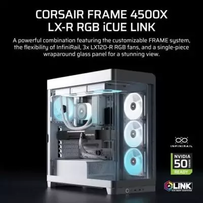 Boitier PC CORSAIR FRAME 4500X LX-R RGB Blanc - Refroidissement optimal