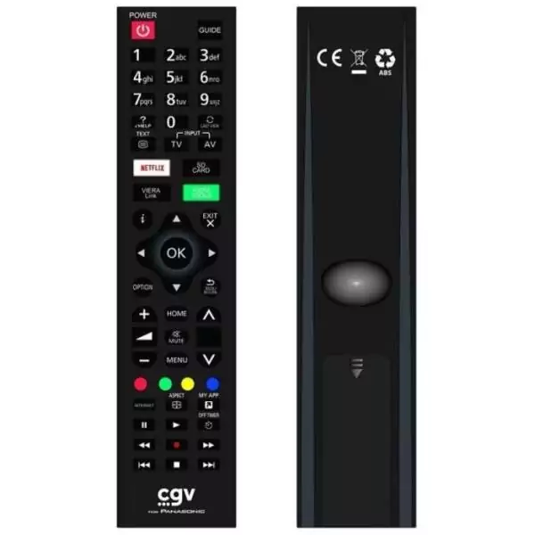 Télécommande de remplacement - CGV - FIDELIO Panasonic - Pour téléviseurs Panasonic - Sans programmation - Prete a l'emploi