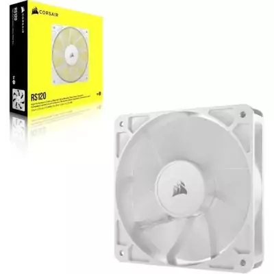 Ventilateur PWM 120mm CORSAIR RS120 Blanc - Silencieux et Performant