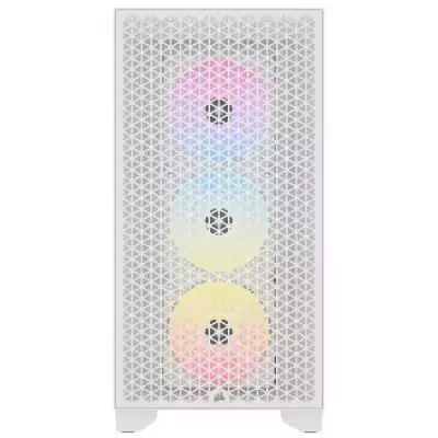 Boitier PC CORSAIR 3000D RGB AIRFLOW Blanc - Style et performance!