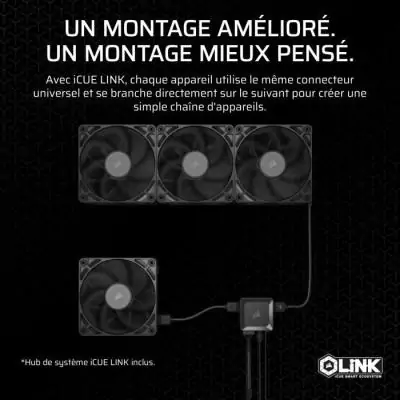 Refroidissement PC - CORSAIR - CO-9051042-WW - iCUE LINK RX120 Max Triple Fan