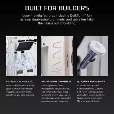 Boîtier PC ATX CORSAIR 5000T LX RGB - Blanc éclatant & luminaires Aurora Boîtier PC ATX CORSAIR 5000T LX RGB - Blanc éclatant & luminaires Aurora