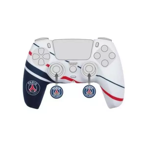 Coque de protection pour manette DualSense PS5 - KONIX Naruto Shippuden - Silicone - Appuie-pouces - Bleu, blanc et rouge