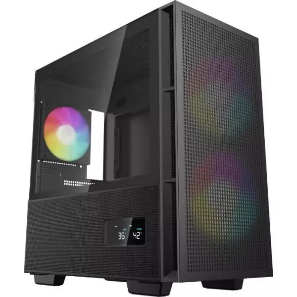 Boitier PC - DEEPCOOL - CH360 Digital - Sans alimentation - Mini tour - Format M-ATX - Noir