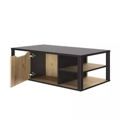 Table basse bar GAMI - Noir et chene Artisan - L110 x H38 x P60 cm Table basse bar GAMI - Noir et chene Artisan - L110 x H38 x P60 cm
