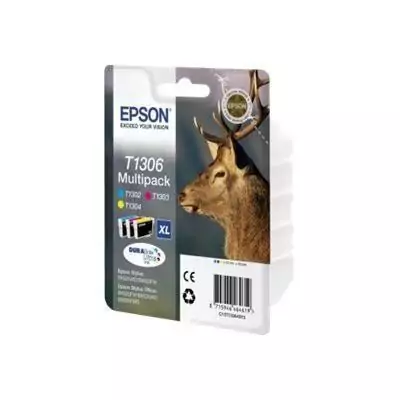 Pack Cartouches EPSON T1306 - Cerf en Cyan, Magenta, Jaune