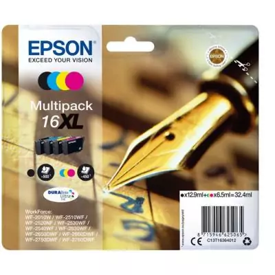 Encre EPSON Multipack 16 XL - Stylo plume - Couleurs classiques Encre EPSON Multipack 16 XL - Stylo plume - Couleurs classiques