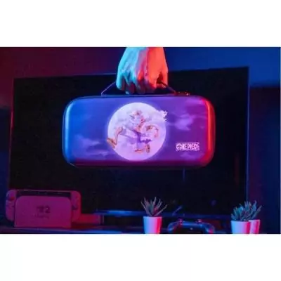 Housse de protection et transport - KONIX - One Piece Nintendo Switch 2 - Rangement accessoires - Motif Luffy Gear 5 - Bleu Housse de protection et transport - KONIX - One Piece Nintendo Switch 2 - Rangement accessoires - Motif Luffy Gear 5 - Bleu