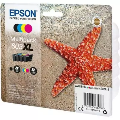 Encre EPSON Multipack 603 XL - Noir, Cyan, Magenta, Jaune: Couleurs éclatantes