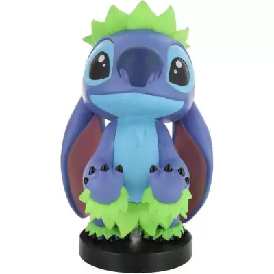 Figurine Disney Stitch Hula - EXQUISITE GAMING - Cable Guys - Support écouteurs, smartphone ou petit accessoire - 20 cm