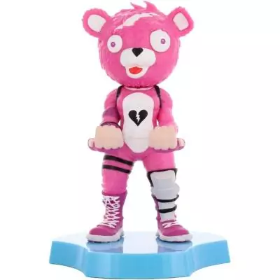Figurine Fortnite Cuddle Team Leader - EXQUISITE GAMING - Cable Guys - Support écouteurs, smartphone ou petit accessoire - 11 c