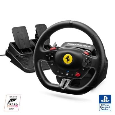 Volant + pédalier - Thrustmaster - T98-P Ferrari 296 GTB - Sans systeme audio - USB filaire - Noir