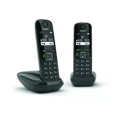 Téléphone Fixe Gigaset AS690 Duo Noir - Pack de 2 Téléphones
