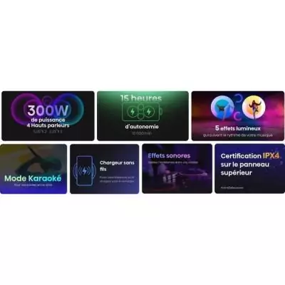 Enceinte nomade - HISENSE - Bluetooth - Max 300 W Enceinte nomade - HISENSE - Bluetooth - Max 300 W