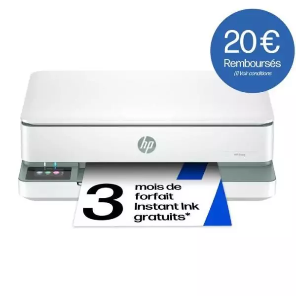 Imprimante tout-en-un HP Envy 6130e Jet d'encre couleur - Copie Scan - 3 mois d'Instant ink inclus avec HP+