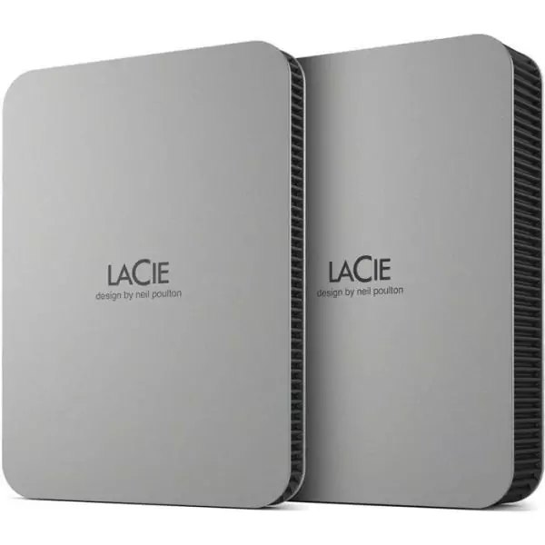 Disque dur externe LaCie Mobile Drive Moon Silver USB-C STLP5000400 - 5To
