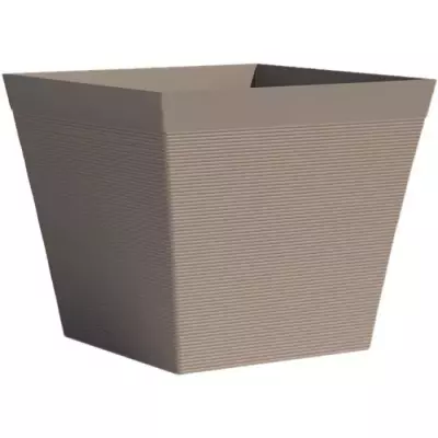 Pot carré taupe 29x26 cm - GARDEN ID Green Care Impact - 100% recyclé Pot carré taupe 29x26 cm - GARDEN ID Green Care Impact - 100% recyclé