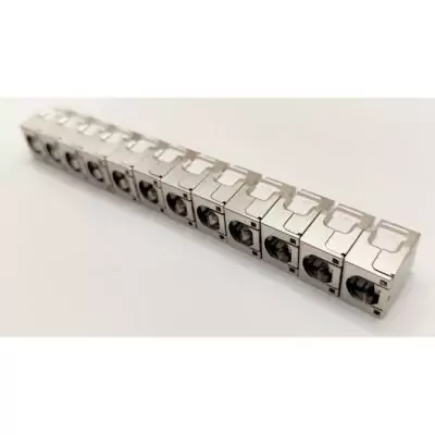 Pack de 12 noyaux keystone RJ45 Cat.6a - LINEAIRE - PR24AS12 - Court - Blindé