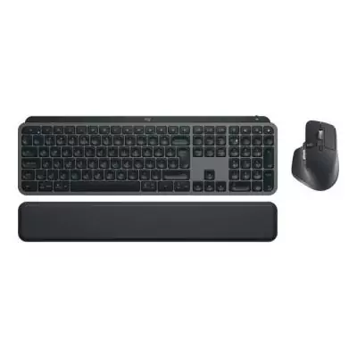 Ensemble Clavier Souris Logitech MX Keys S AZERTY Graphite Design élégant, sans fil, rétroéclairé - Performances optimales