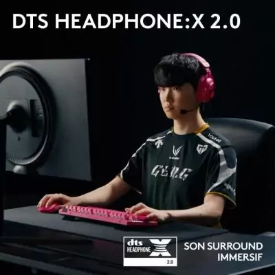 Casque Gamer Sans Fil Logitech G Lightspeed - Rose Éclatant