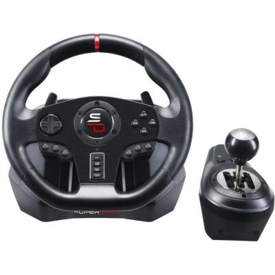Volant de course - SUPERDRIVE - GS850-X - Levier de vitesse manuel - 3 pédales - Palettes - PS4 / Xbox Volant de course - SUPERDRIVE - GS850-X - Levier de vitesse manuel - 3 pédales - Palettes - PS4 / Xbox