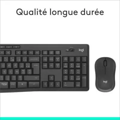 Duo Clavier Souris Logitech MK295 Sans fil Noir - Performances sans Encombre!
