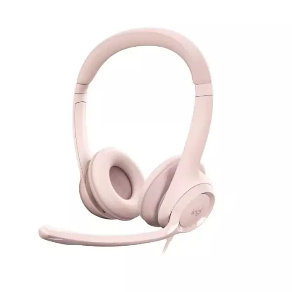 Casque - Filaire - Logitech - H390 - USB - Anti-parasite - Rose