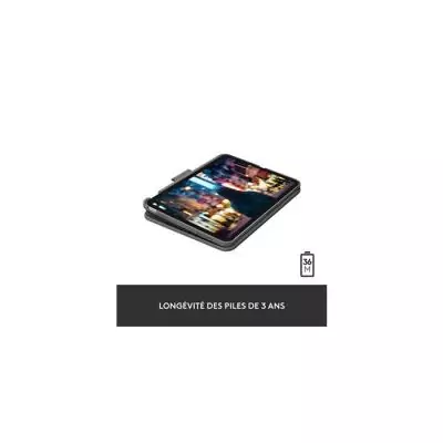 Etui clavier - Logitech - Slim Folio - Pour iPad A16 & 10e génération - Gris Oxford Etui clavier - Logitech - Slim Folio - Pour iPad A16 & 10e génération - Gris Oxford