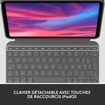 Etui clavier - Logitech - Combo Touch - AZERTY - Pour iPad (10e génération) - Gris Etui clavier - Logitech - Combo Touch - AZERTY - Pour iPad (10e génération) - Gris