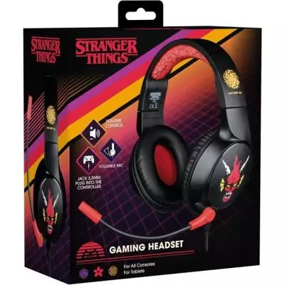 Casque gaming circum-aural - Filaire - Konix - Stranger Things - PC, PS5, Switch 2 et Xbox - Microphone - Câble 1,5 m