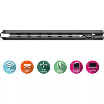 Clavier bluetooth pliable - MOBILITY - Noir - Azerty Clavier bluetooth pliable - MOBILITY - Noir - Azerty