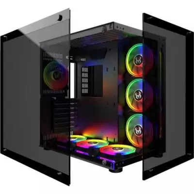 MRED - Boîtier PC Gamer ATX - Noir RGB Crystal Sea MRED - Boîtier PC Gamer ATX - Noir RGB Crystal Sea