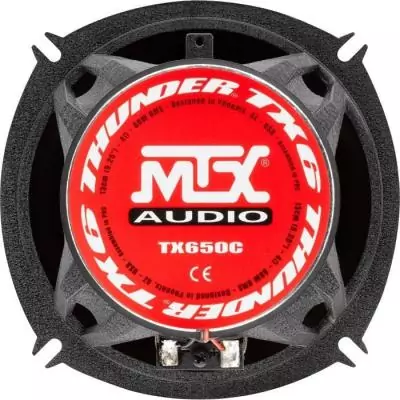 MTX TX650C Haut-parleurs voiture Coaxiaux 13cm 2 voies 80W RMS 4 châssis alu Tweeters néodyme dôme soie Membrane pulpe célul MTX TX650C Haut-parleurs voiture Coaxiaux 13cm 2 voies 80W RMS 4 châssis alu Tweeters néodyme dôme soie Membrane pulpe célul