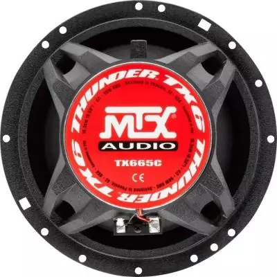MTX TX665C Haut-parleurs voiture Coaxiaux 16,5cm 2 voies 90W RMS 4 Châssis alu Tweeters néodyme dôme soie Membrane pulpe cél