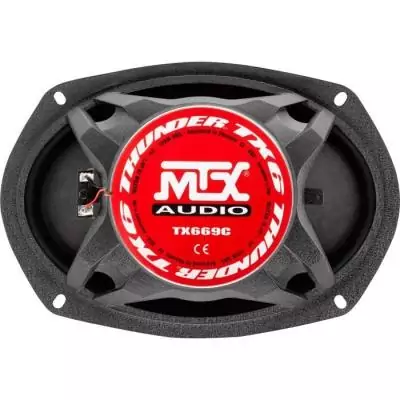 MTX TX669C Haut-parleurs voiture Coaxiaux 15x23cm 6x9 2 voies 120W RMS 4 Châssis alu Tweeters néodyme dôme soie Membrane fibr
