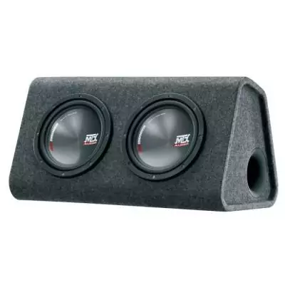 Caisson de grave - MTX AUDIO - Actif reflex avec double subwoofers 20cm - Ampli Classe-D 240Wrms - Filtre actif - Télécommande