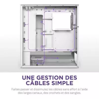 Boitier PC Compact ATX NZXT H5 Flow Blanc - CC-H52FW-01 Boitier PC Compact ATX NZXT H5 Flow Blanc - CC-H52FW-01