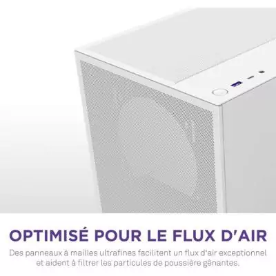Boitier PC Compact ATX NZXT H5 Flow Blanc - CC-H52FW-01 Boitier PC Compact ATX NZXT H5 Flow Blanc - CC-H52FW-01