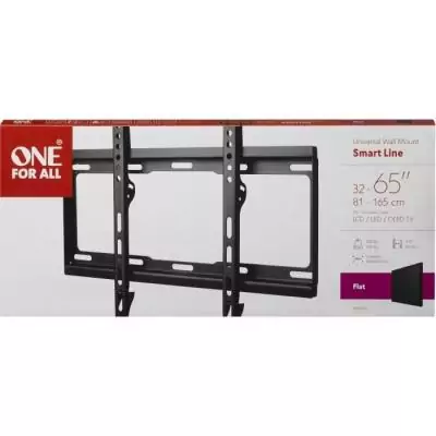 ONE FOR ALL WM2411 - Support mural TV Support plat pour écran 32-65''/81-165cm - Pour TV max 100kgs - 25mm du mur ONE FOR ALL WM2411 - Support mural TV Support plat pour écran 32-65''/81-165cm - Pour TV max 100kgs - 25mm du mur