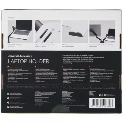 Support pour ordinateur portable - ONE FOR ALL - Vesa 75 - 10 a 17'' max - 9 kgs max - Rebord et sangle de sécurité Support pour ordinateur portable - ONE FOR ALL - Vesa 75 - 10 a 17'' max - 9 kgs max - Rebord et sangle de sécurité