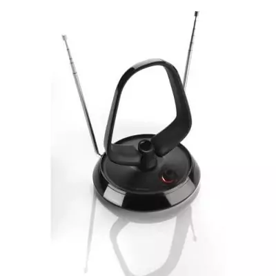 Antenne d'intérieur amplifiée - ONE FOR ALL - Avec portée de réception de 15 km - Excellente réception TNT - Filtre 3G/4G/5