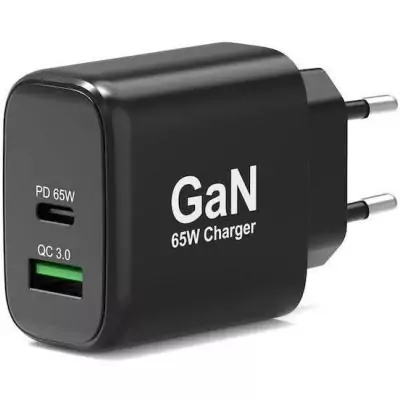Chargeur mural GaN USB-C & USB-A - PORT DESIGNS - 902104EU - 65 W - Noir