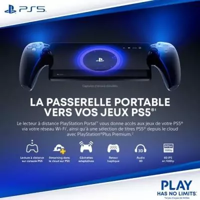 Lecteur a distance PlayStation Portal - Midnight Black Lecteur a distance PlayStation Portal - Midnight Black