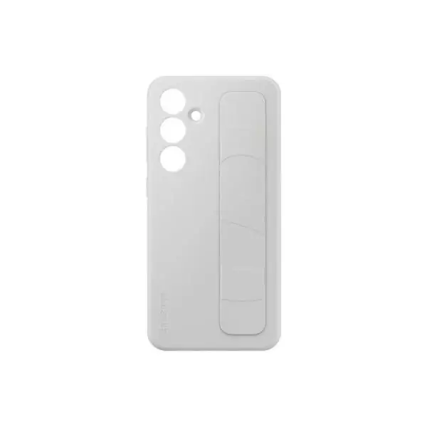 Coque en silicone avec laniere pour Samsung Galaxy S24 FE Gris