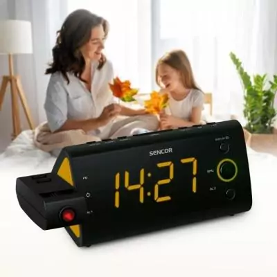 Radio-réveil - SENCOR - SRC 330 OU - Ecran LED 1,2? orange - Tuner FM - Projection heure - Noir Radio-réveil - SENCOR - SRC 330 OU - Ecran LED 1,2? orange - Tuner FM - Projection heure - Noir