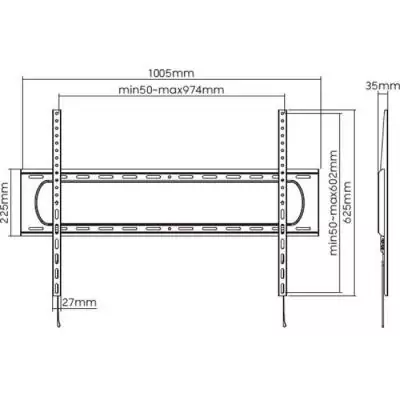 Support TV fixe ultraplat Stell SHO 7220 - Fixation murale discrète Support TV fixe ultraplat Stell SHO 7220 - Fixation murale discrète