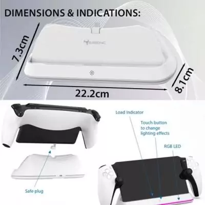 Station de recharge - SUBSONIC - Chargeur PS Portal a LED - Support avec LED RVB - Accessoire PS Portal Station de recharge - SUBSONIC - Chargeur PS Portal a LED - Support avec LED RVB - Accessoire PS Portal
